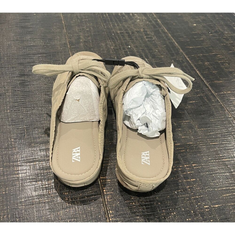 ZARA Fabric Collapsible Heel Sneakers NWT - Picture 5 of 6